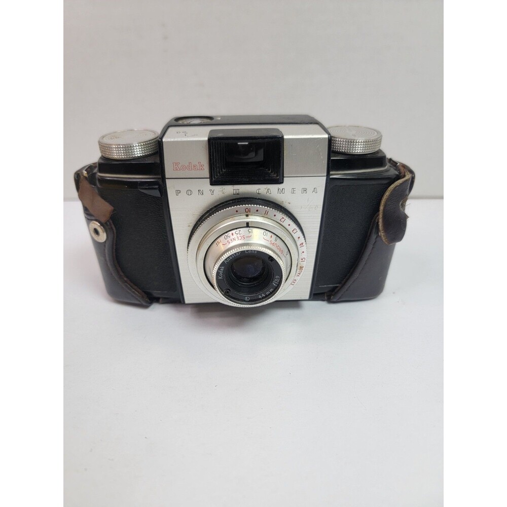 Vintage Kodak Pony III Camera 35mm Film Camera w/ Anastar 44mm f/3.9 Lens & Case